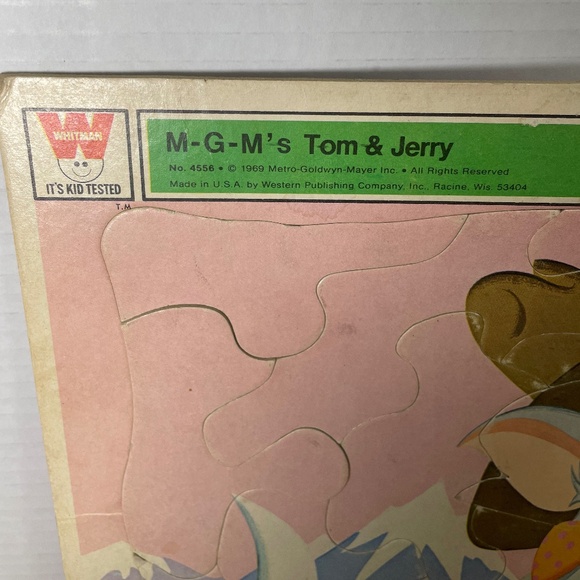 Vintage Whitman Tom & Jerry Frame Tray Puzzle No 4556 MGM 1969 Mining for Gold - Picture 5 of 8